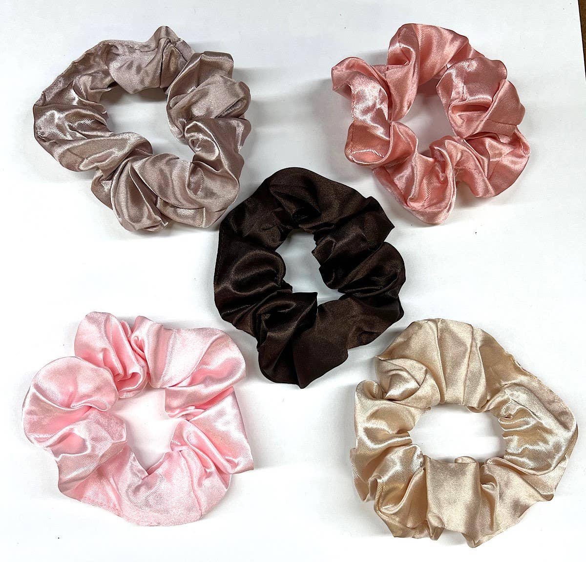 Morning Glamour - Wholesale Scrunchie - Women's - Gift Set 5PK Satin Hair Scrunchies - Satin Scrunchies17