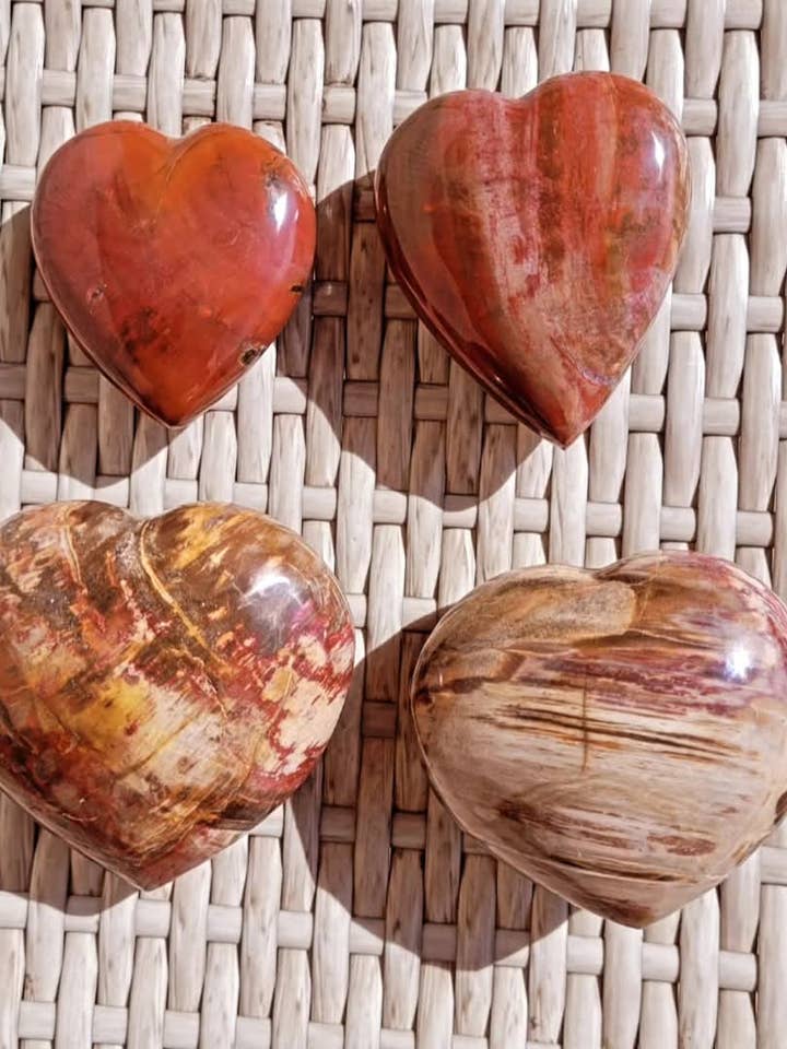 Petrified Wood Hearts for wholesale by ZARDENIA