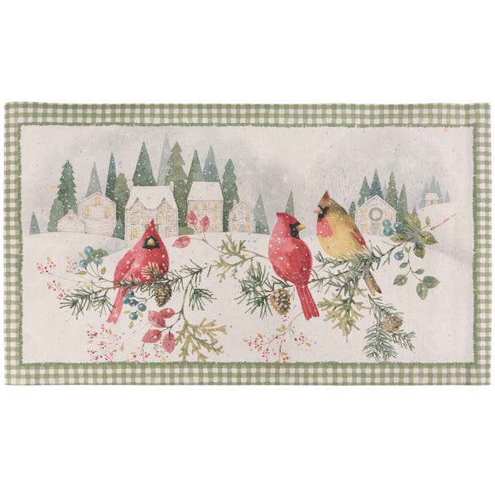 Winter Cardinal Rug for wholesale by Primitives by Kathy