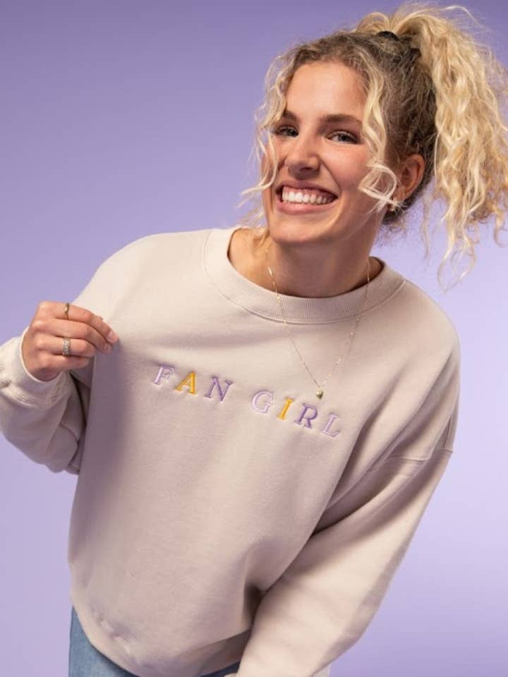 Fan Girl Embroidered Crew for wholesale by Fan Girl Clothing