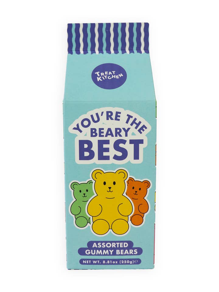 Gummy Bears Retro Milk Carton (250g) for wholesale by Treat Kitchen