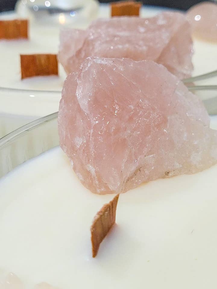 Love Manifestation Crystal Candles in Vintage Glass Bowl for wholesale by Manifestation Candles