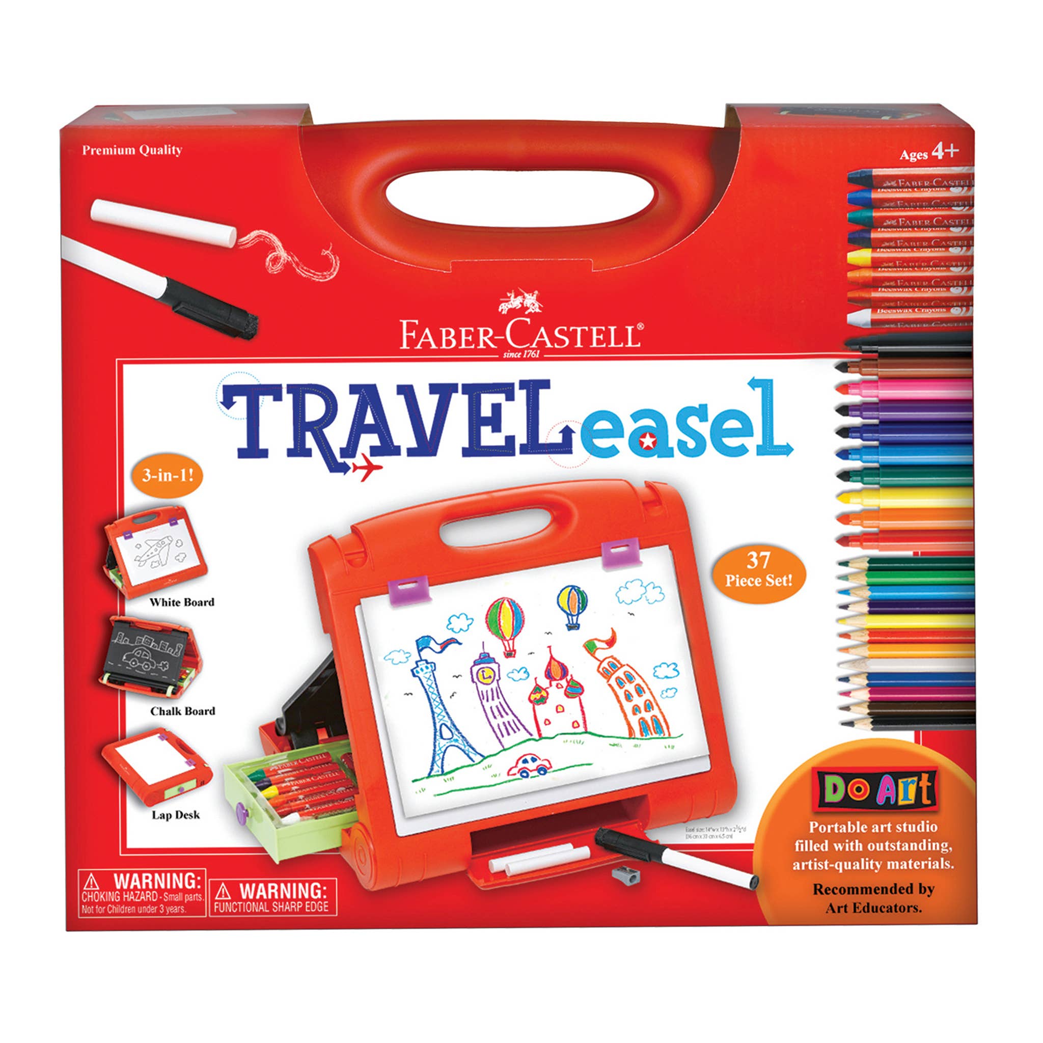 Faber-Castell / Creativity for Kids - Wholesale Art Set - Kids & Baby - Do Art Travel Easel with 37 Pieces of Art Supplies for Kids7