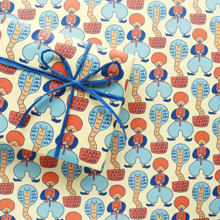 Papier Cadeau CHARMEUR DE SERPENT pour la vente par REGARO PAPIRO