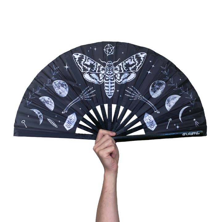 Dirt Squirrel Apparel – wholesale Handheld folding fan – Dirt Squirrel Witchy Fan0