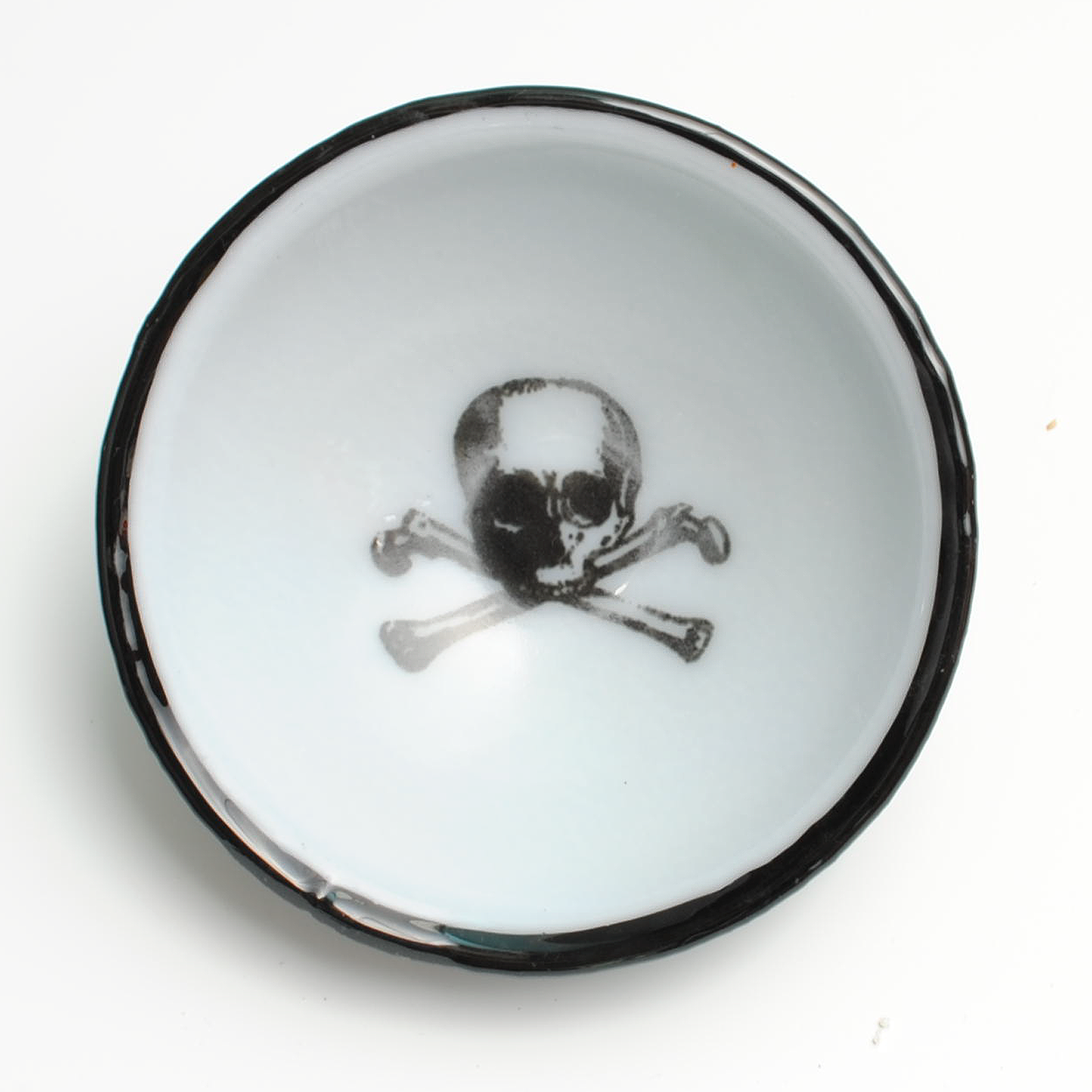 Kiku Handmade | Contemporary Fused Glass Home Goods - Wholesale Decorative Plate/Dish/Bowl - Skull Fused Glass 5" Small Bowl3