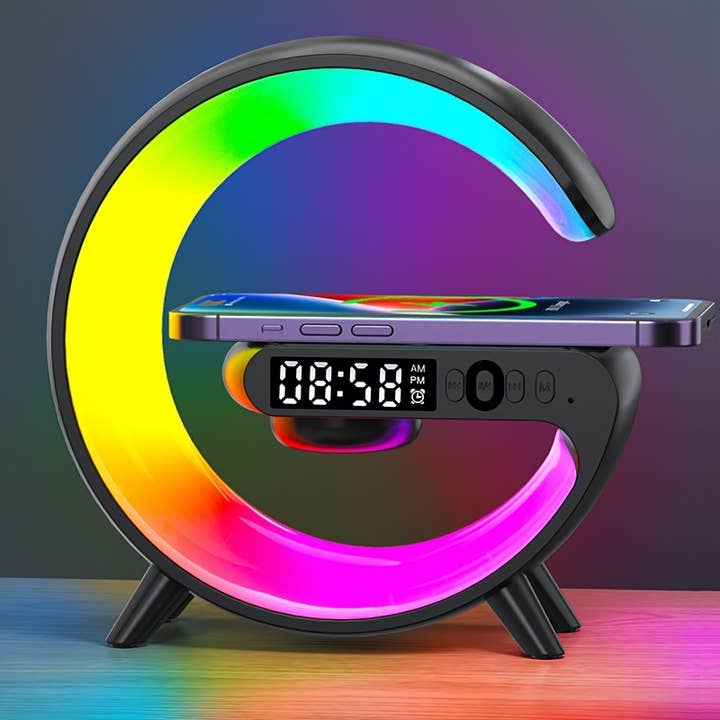 Shop Celino – wholesale Speakers – Wireless Speaker Clock Alarm with Wireless Charging