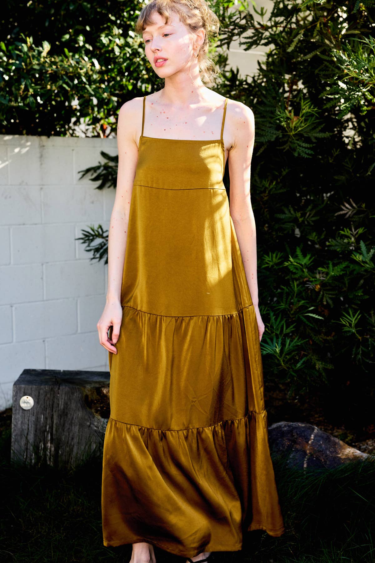 Lara Daisy - Wholesale Dress - Women's - Leopard Square Neck Ruffled Hem Cami Midi Dress10