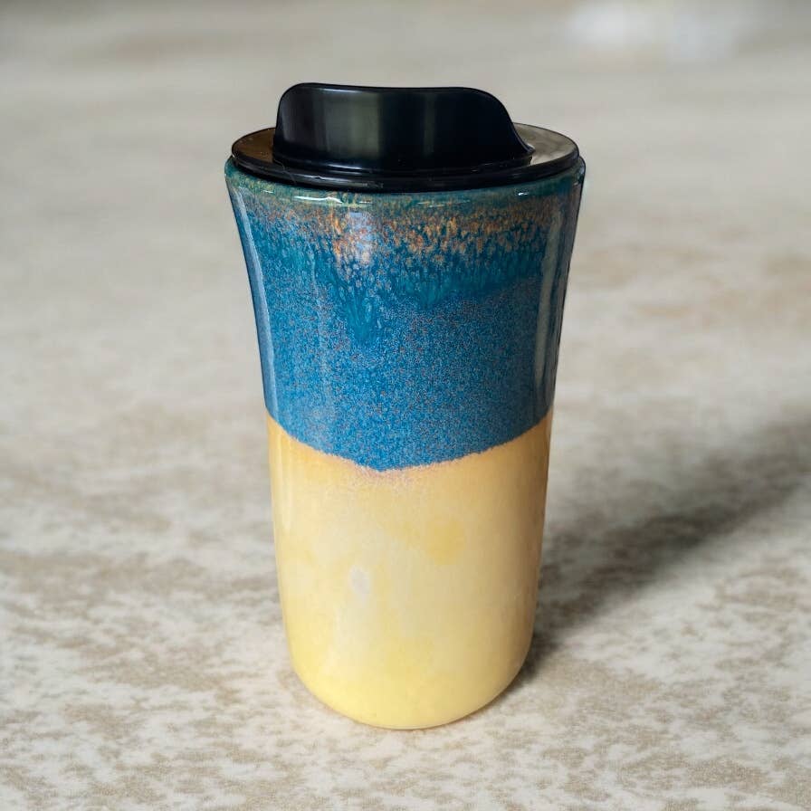 Pottery By Yvonne – Engroshandel Thermokop – Håndlavet stentøjsrejsekrus sæt – 16 oz3