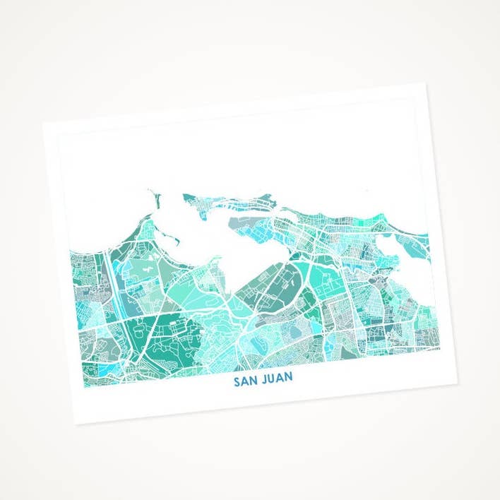 Juanita's Adventures - Wholesale Art Print - Juanitas San Juan Map Print0