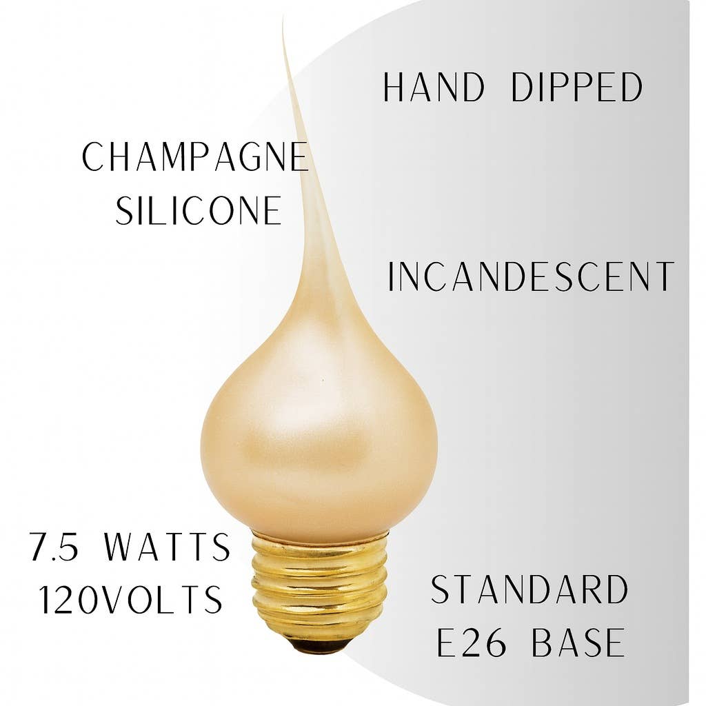 Factory Direct Craft - Wholesale Light Bulb/Puck - Pearlized Silicone Dipped Standard Flame Bulb2