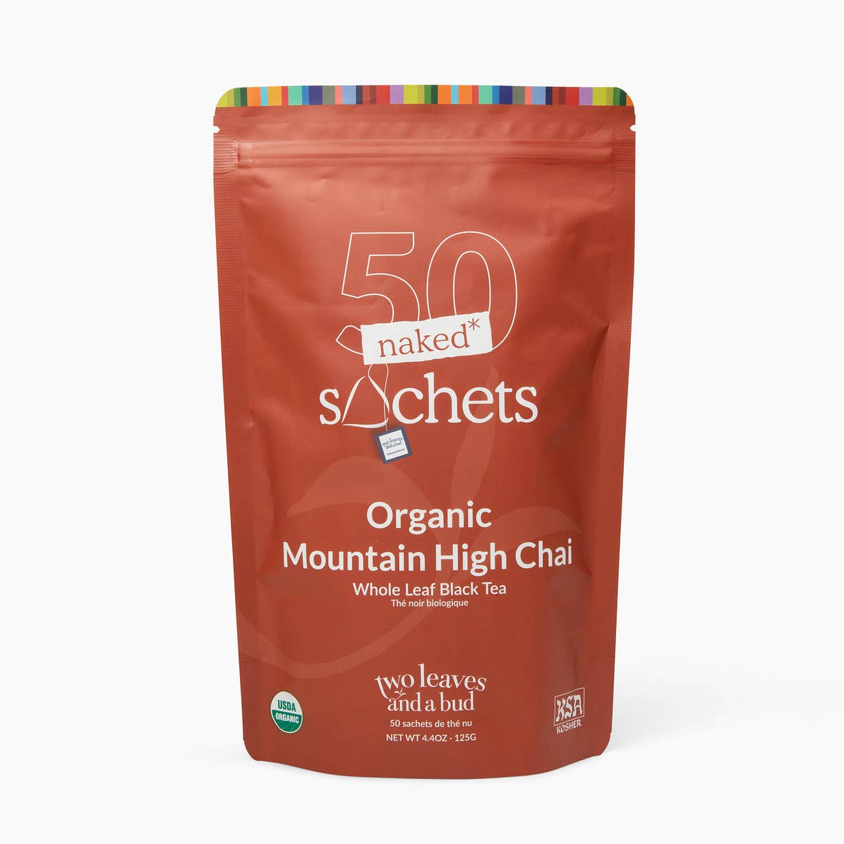 Two Leaves and a Bud - Wholesale Tea Bags - Organic Mountain High Chai - 50 Naked Tea Sachets5