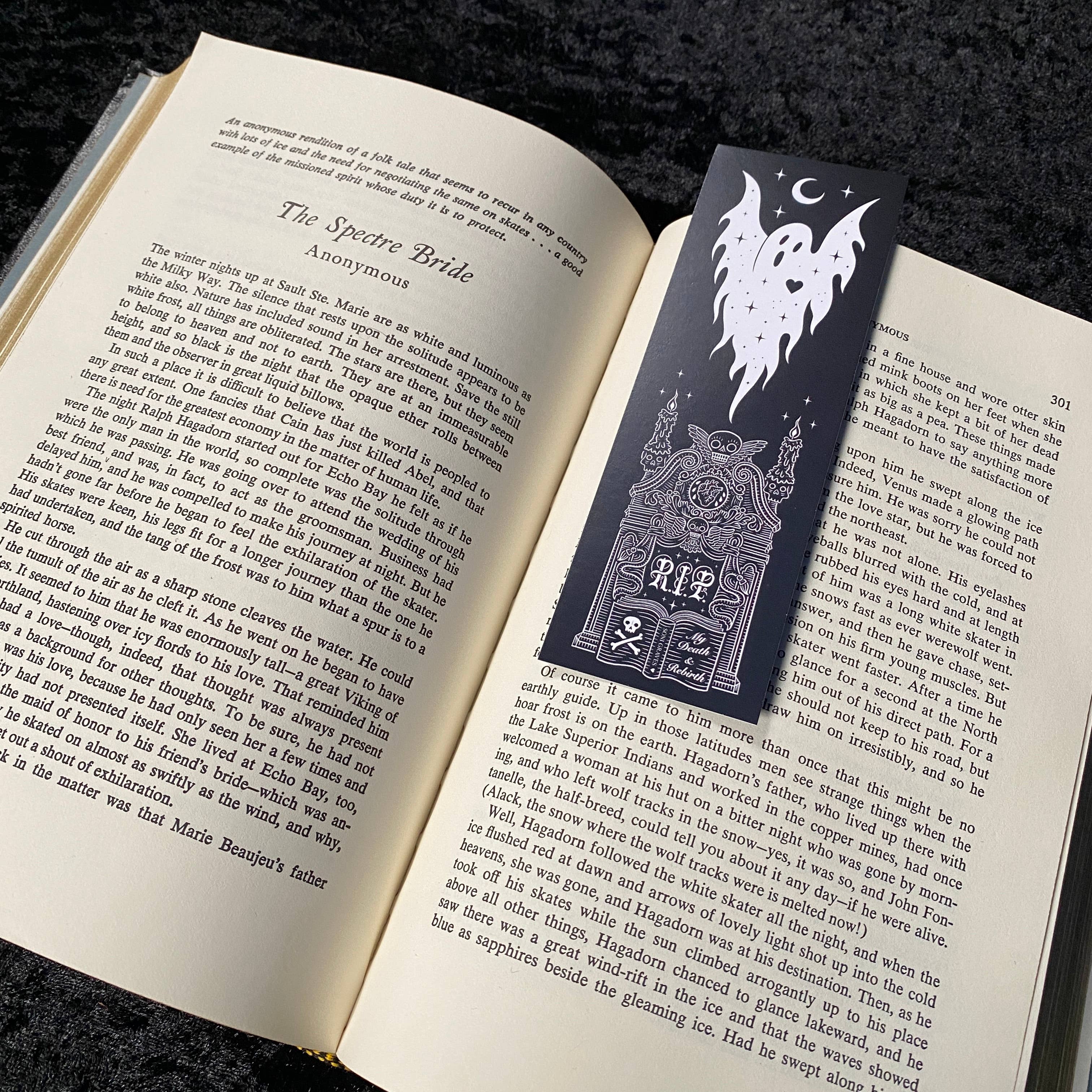 Soni Graves - Wholesale Bookmark - Gravestone Ghost Bookmark: Double Sided, Spooky Whimsical1