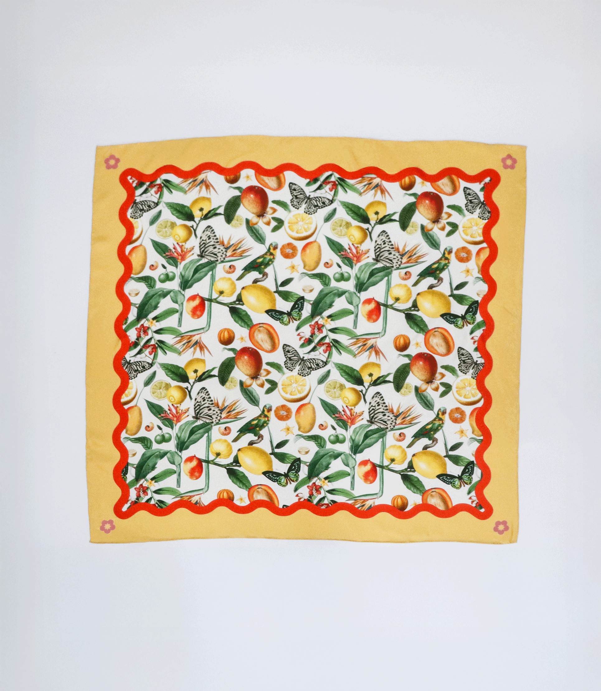 Kasama - Wholesale Scarf - Women's - Mango Silk Scarf, Yellow 100% Silk Twill3