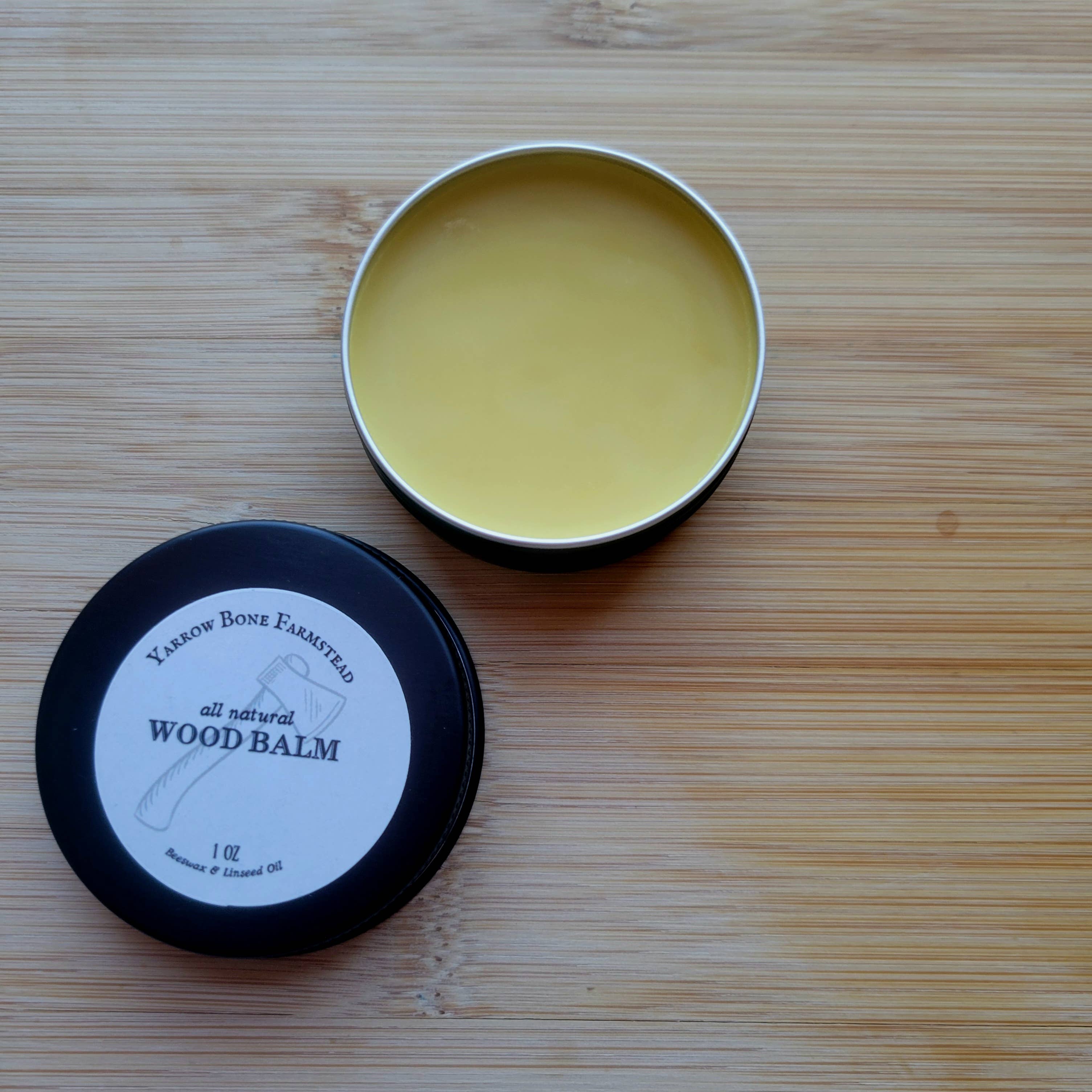 Yarrow Bone Farmstead - Wholesale Wood butter - 2oz Beeswax & Linseed Oil Wood Balm4