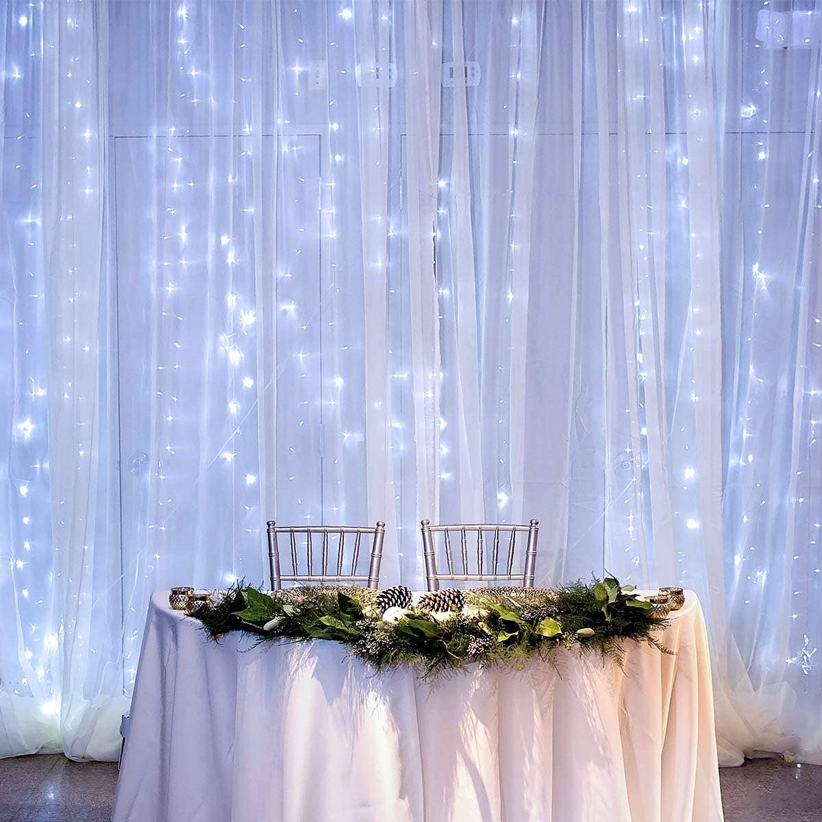 YI LIGHTING LLC - Wholesale String Lights - 6.6ft x 9.8ft LED Curtain String Light 300-LED with Remote3