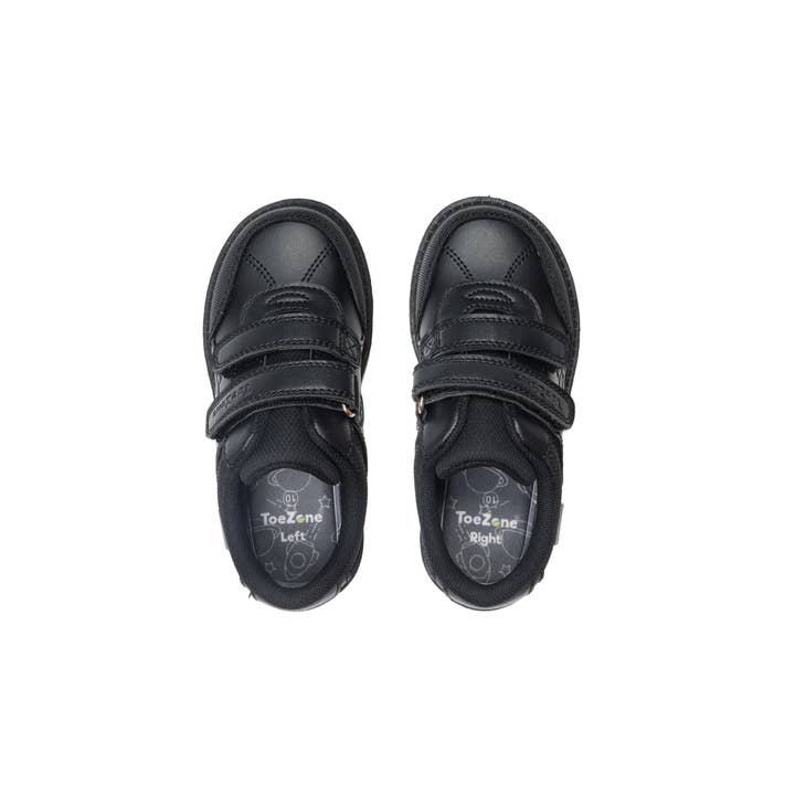 Nero CADE - Scarpe da scuola nere a tema spaziale (vestibilità ampia) in vendita all'ingrosso su Faire3