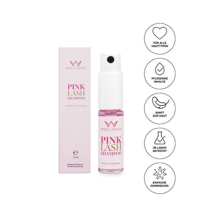 Miss Lashes - Wholesale Eyelash/Brow Serum - Pink Lash Shampoo 3ml