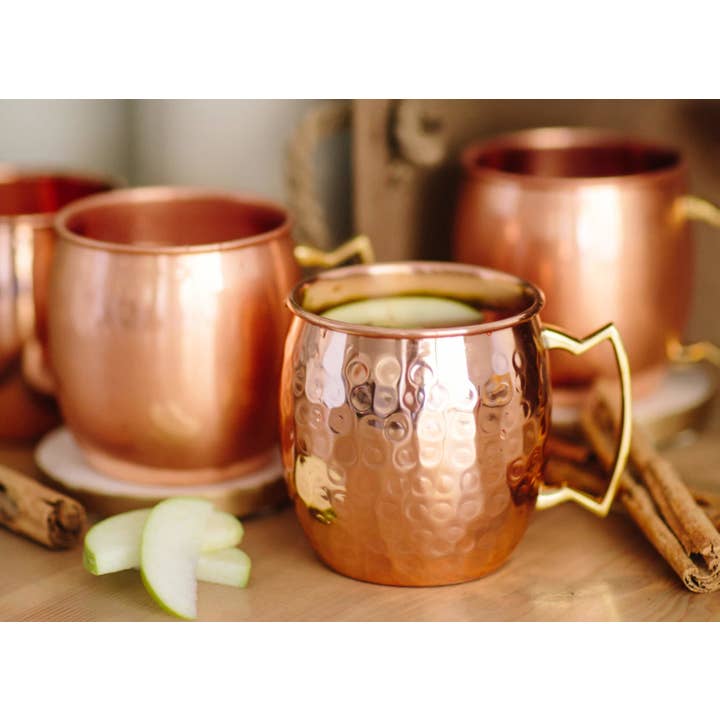 Copper Mug Company - Wholesale Cocktail/Liquor Glass - Original Hammered: 16oz Solid Copper Moscow Mule Mug