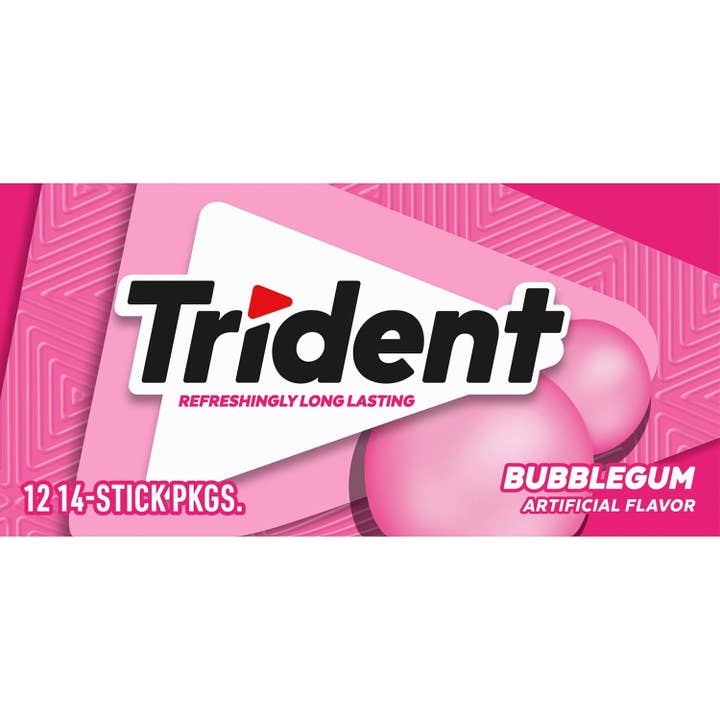 Snacky Candy - Vente Chewing-gums - Trident Chewing-gum 14 pcs 12 paquets1