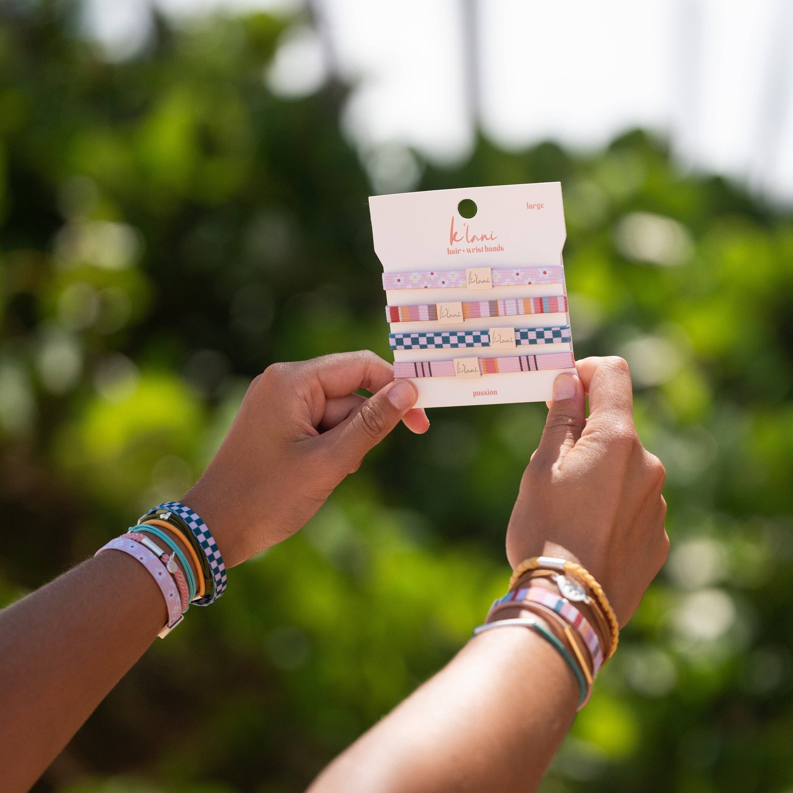 K'lani hair tie bracelets - Wholesale Hair Tie - "Passion" Colorful Patterned Tie Bracelets2