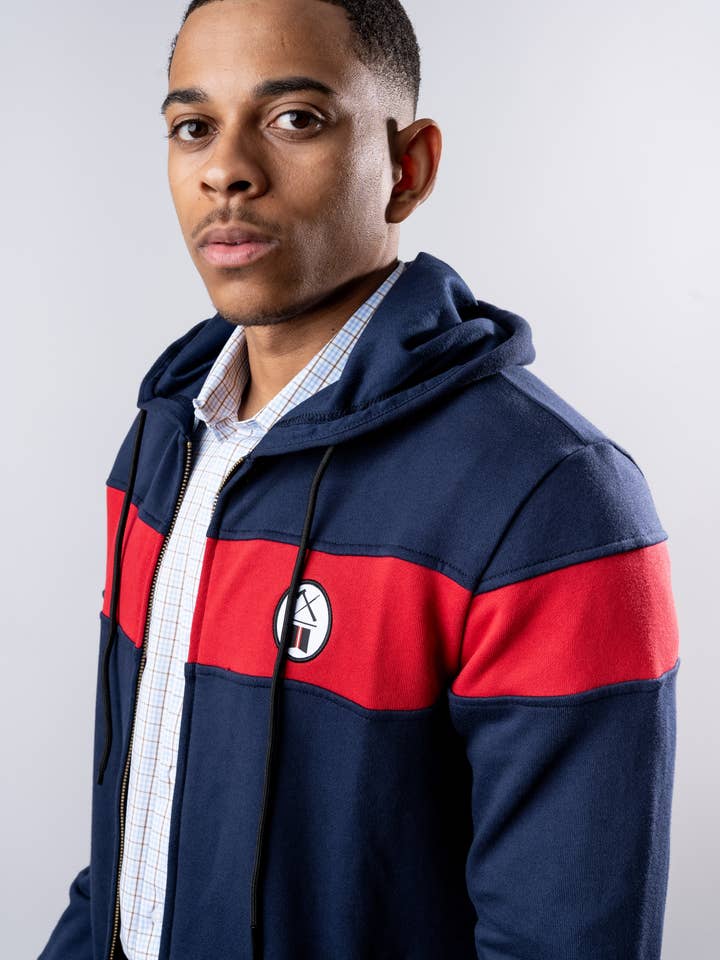 Red Block Hoodie for wholesale by League of Rebels