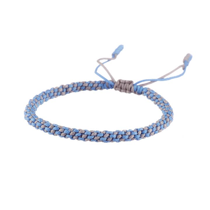 Georges V armband - blauw en grijs voor wholesale door Bastille Baobab