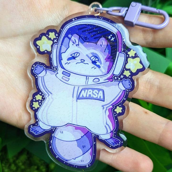 Milky Tomato - Wholesale Keychain - Women's - Space Raccoons Sparkly Keychains!