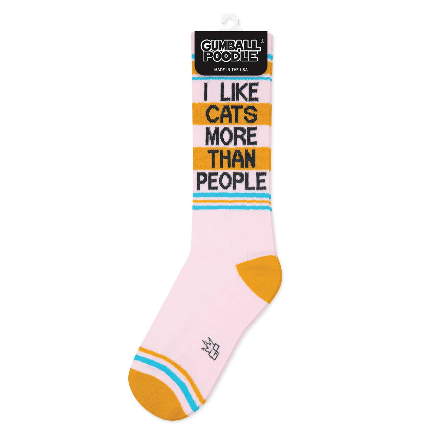 Gumball Poodle - Wholesale Socks - Unisex - I Like Cats More Than People Gym Crew Socks2