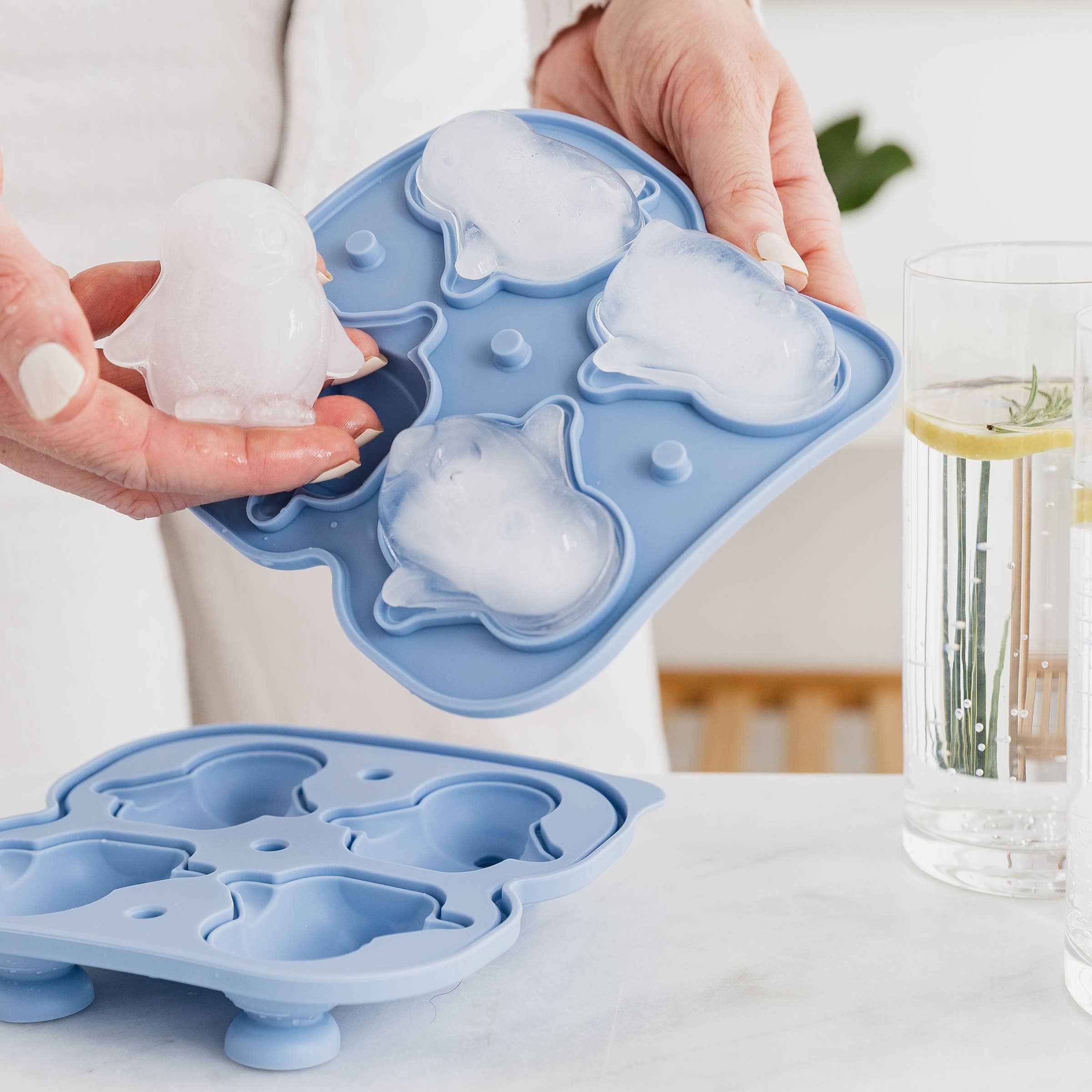 UBERSTAR – Engroshandel Isbakke/form – Silikone 3D Pingvin Isterningebakke2