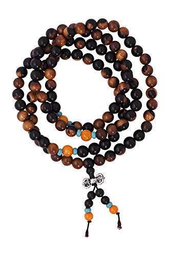 Mandala Crafts - Wholesale Prayer Beads Necklace - Mandala Crafts Natural Wood 108 Mala Prayer Beads Necklace, Bracelet from for Meditation, Yoga35
