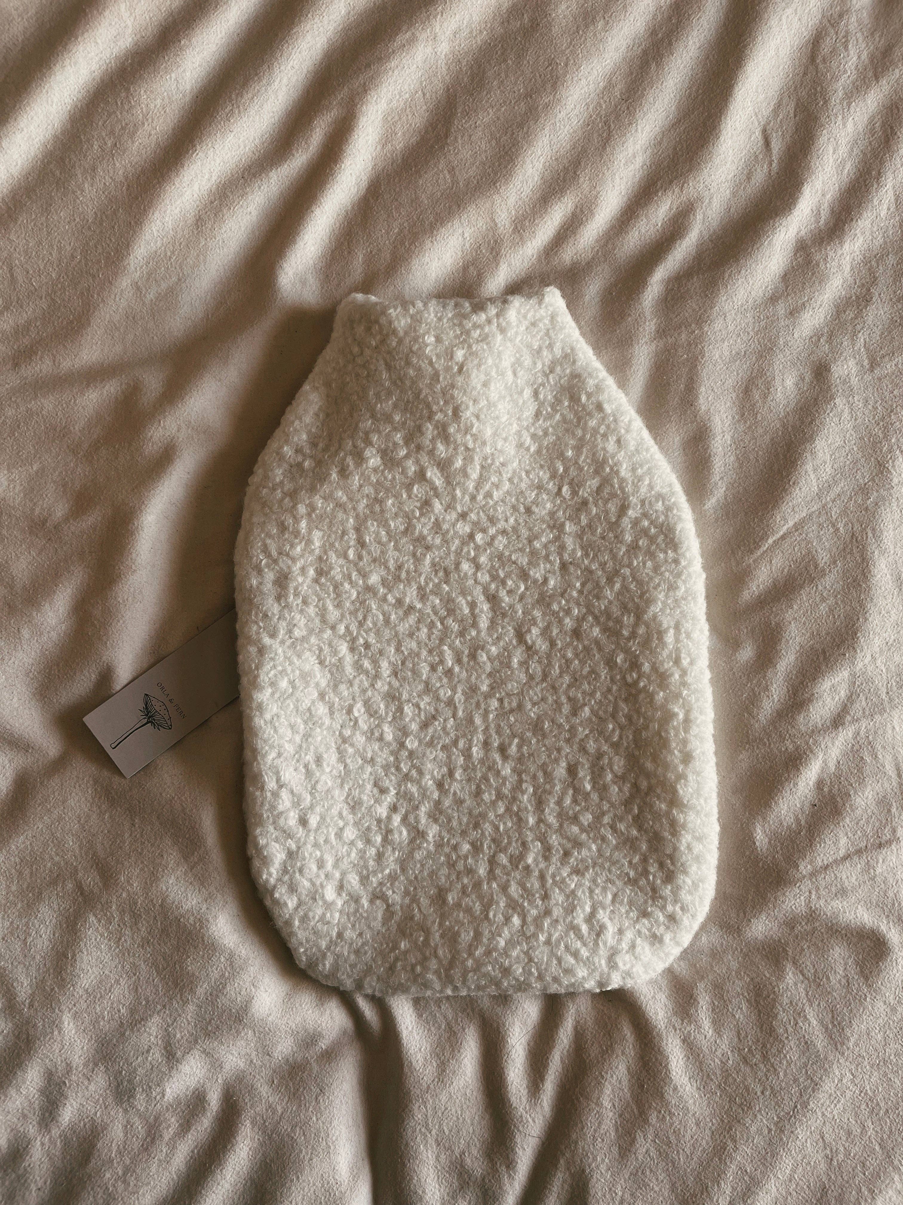 Orla & Fern – wholesale Hot/cold compress – Hot water bottle - Boucle wool - White5