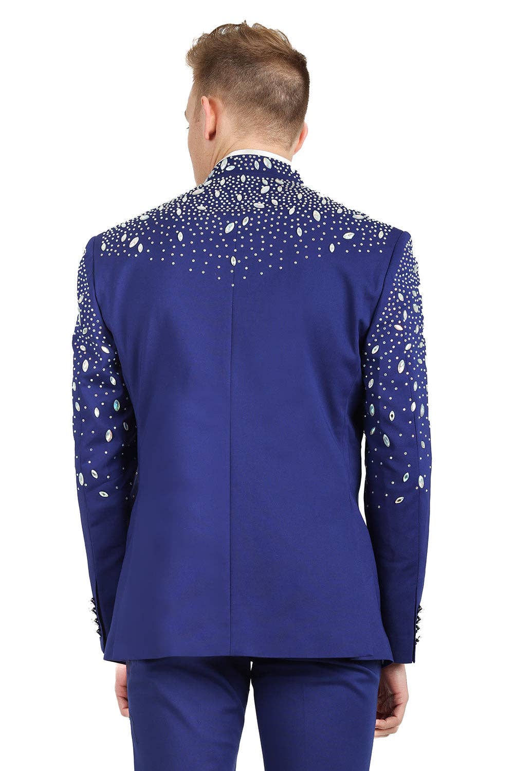 Royal en Blue Luxe designer blazer met strass en reverskraag BL3080 voor groothandel op Faire1
