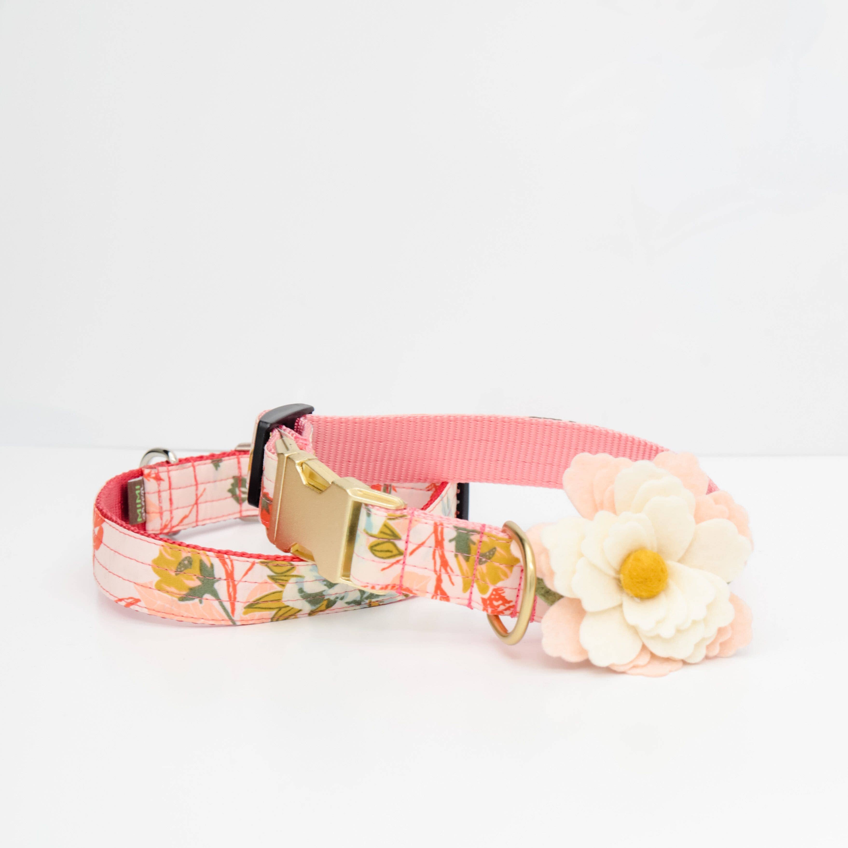 Mimi Green - Wholesale Pet Collar - Dog - Water Lily Dog Collar Flower (3 Color Variations)2