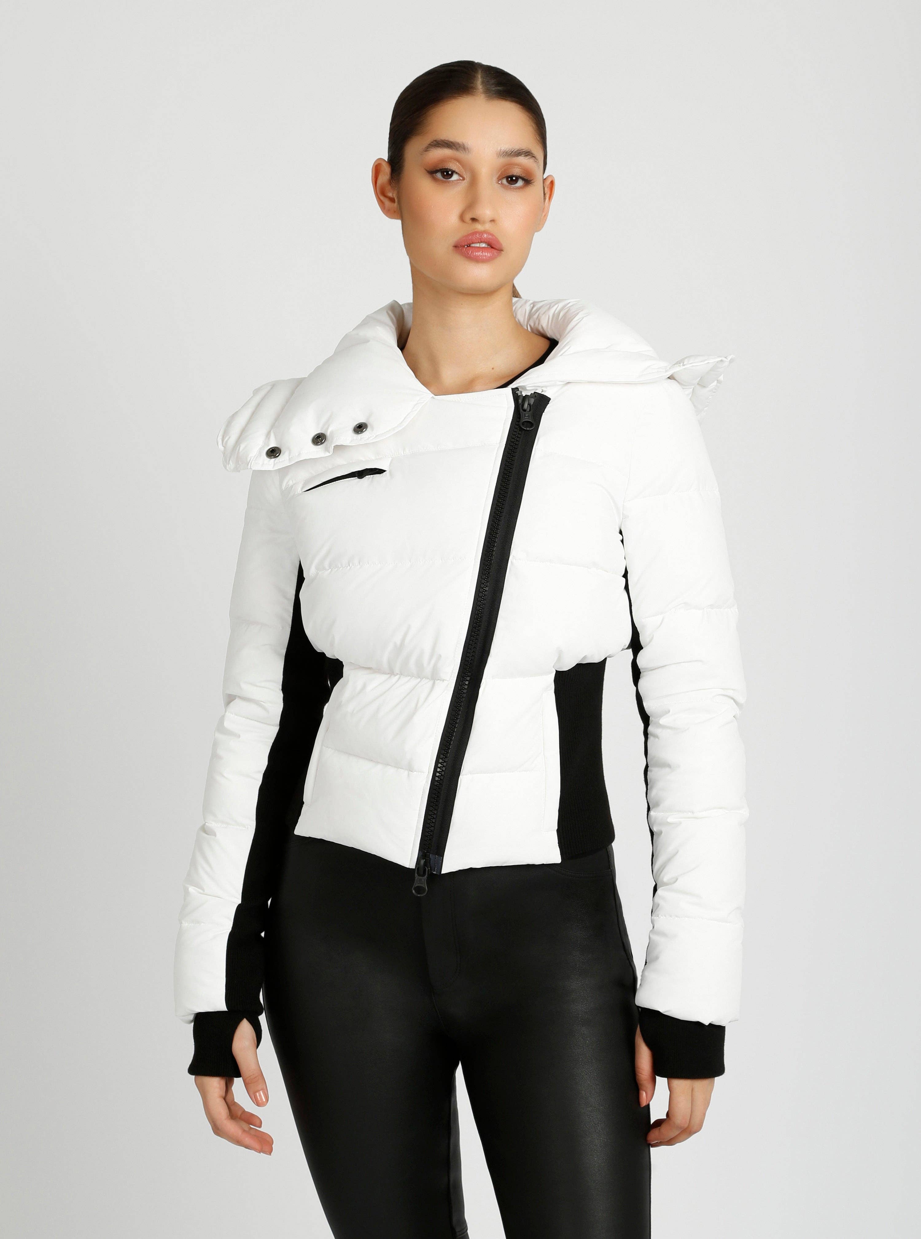 Blanc Noir - Wholesale Puffer Jacket - Women's - Asymmetrical Puffer Jacket JLS13