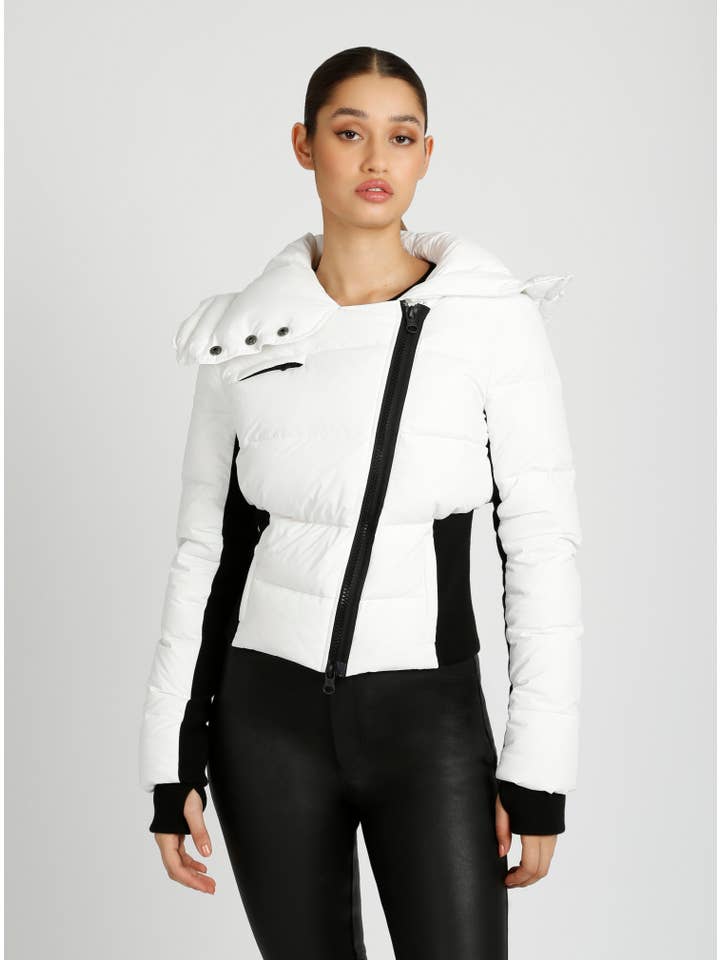 Blanc Noir - Wholesale Puffer Jacket - Women's - Asymmetrical Puffer Jacket JLS13