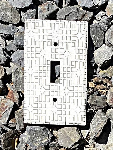 Switch Plate - Retro for wholesale by Dawn Lombard - Glass & Metal