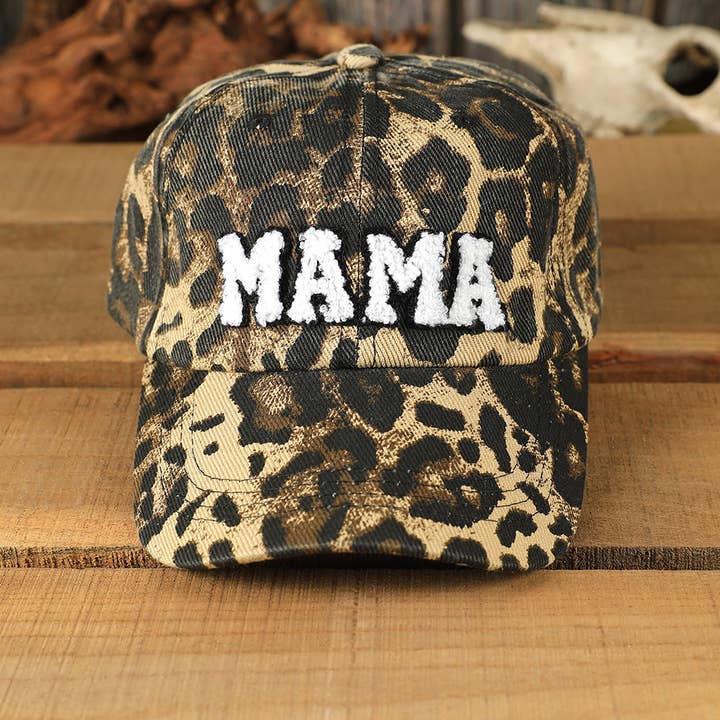 Leopard MAMA Baseball Cap for wholesale on Faire3