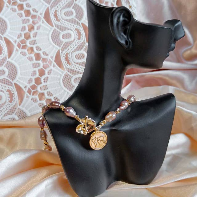 Pompon La Tulipe - Vente Collier de perles - Reflets D’Automne – Collier Perles Baroques Irrégulières9