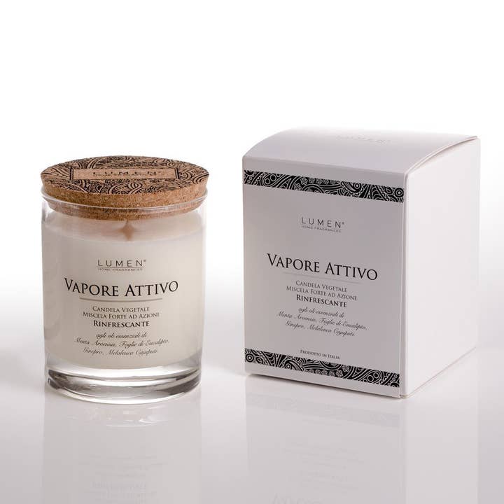 CANDLE VEGETABLE WAX ACTIVE STEAM REFRESHING for wholesale by Nature Brands