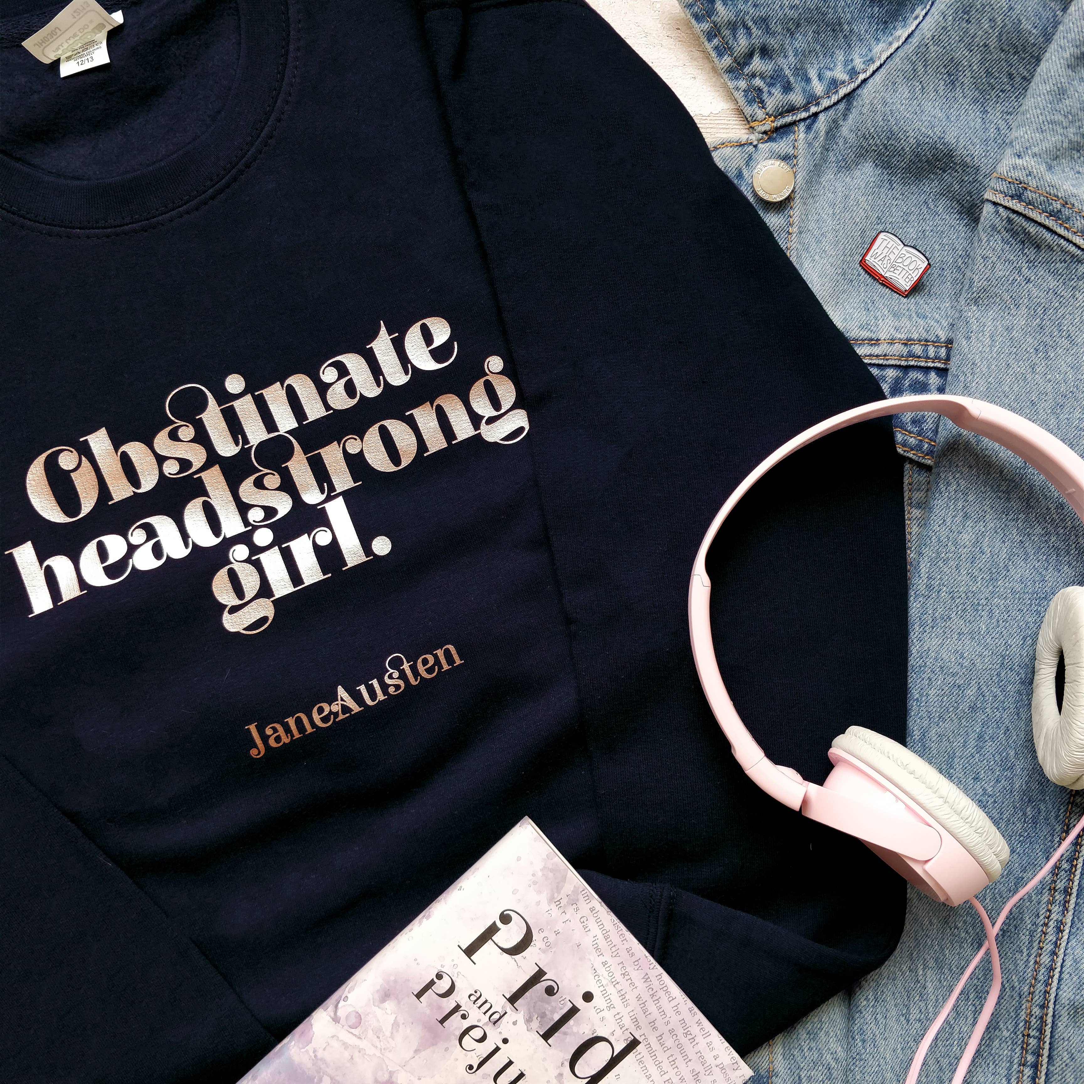 Bookishly (No US Import Fees) - Wholesale Graphic Sweatshirt - Women's - Obstinate Headstrong Girl Bookish Sweatshirt2