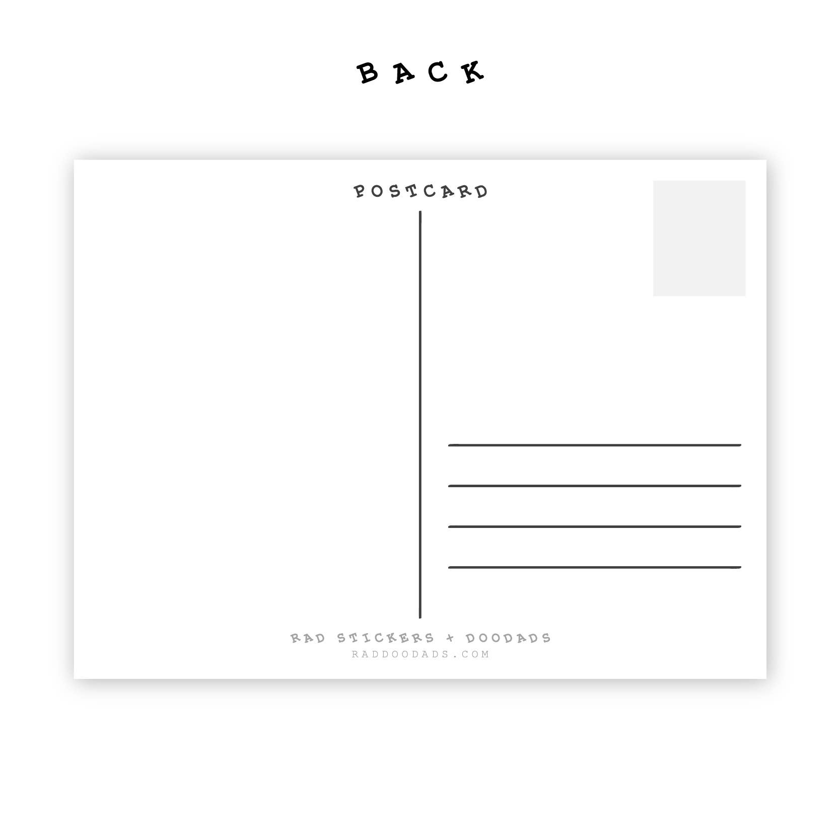RAD Stickers + Doodads – wholesale Postcard – Ghost Hug A2 Double Sided Postcard2