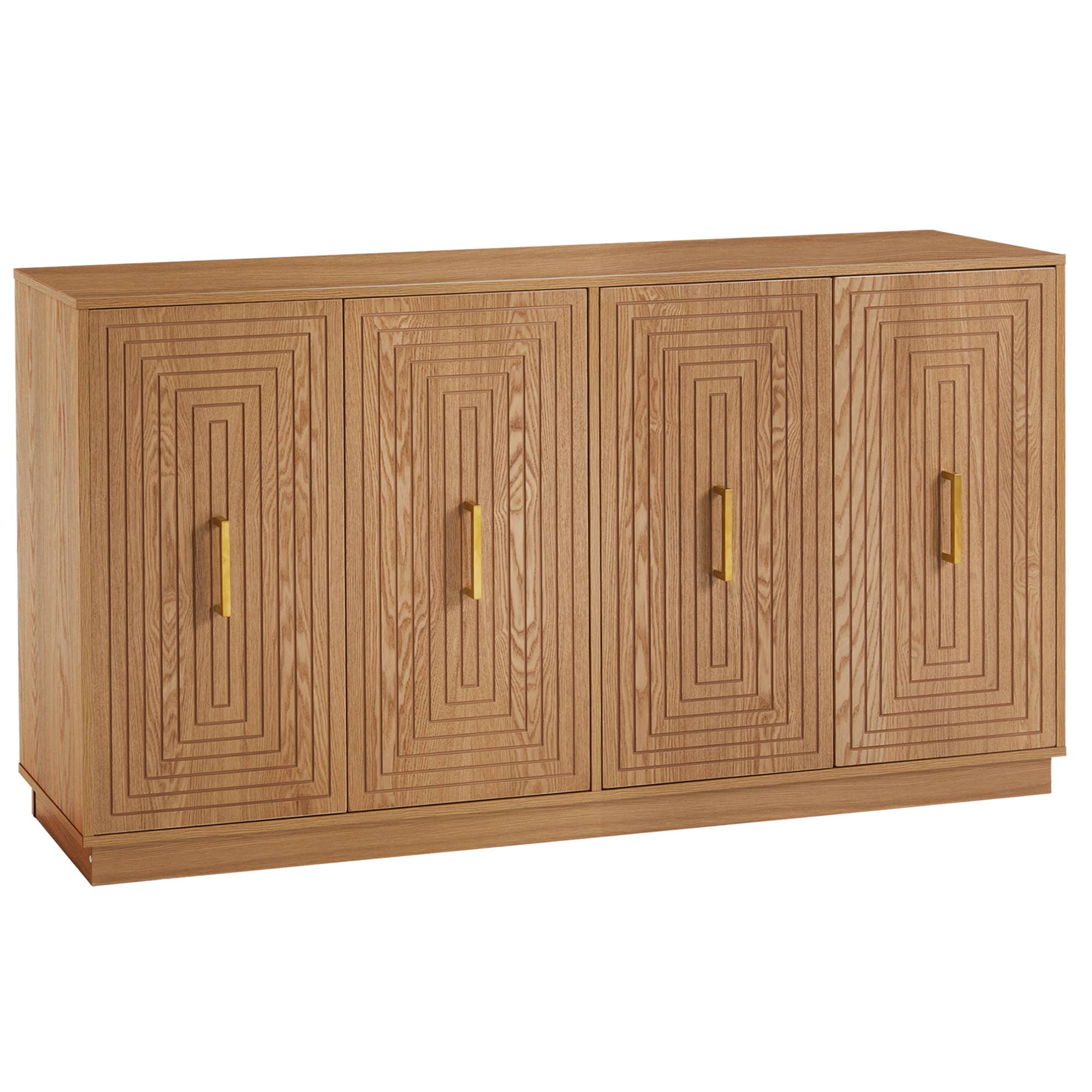 Heynemo - Wholesale Cabinet - 60'' Large Buffet Cabinet with Storage, Fluted Sideboard 3