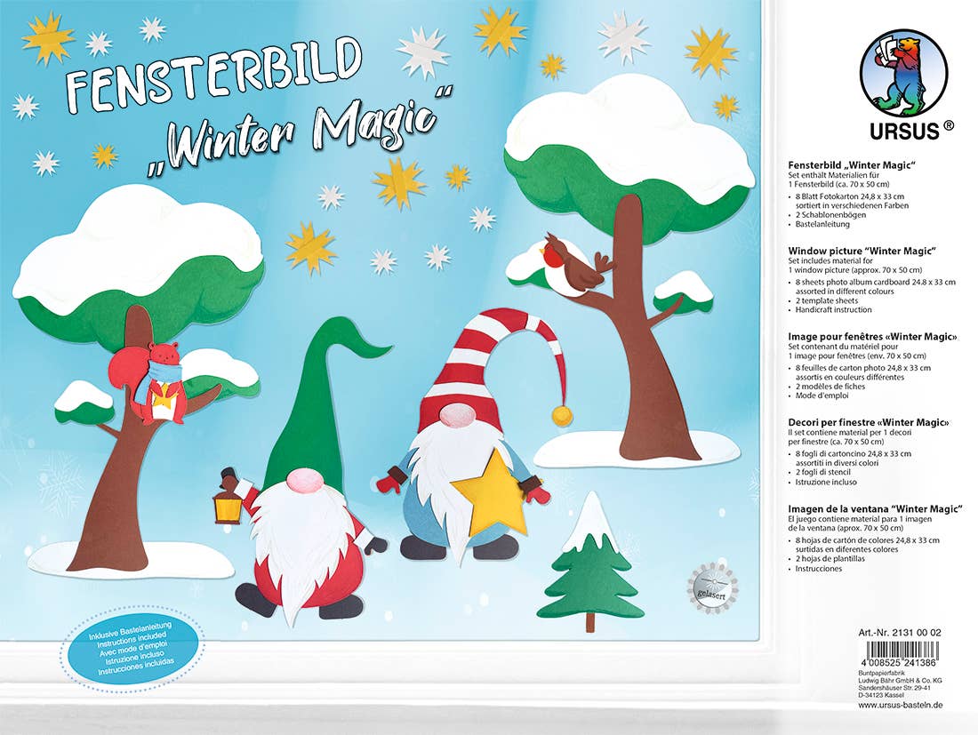 URSUS® / Buntpapierfabrik Ludwig Bähr GmbH & Co. KG – wholesale DIY craft kit – “Winter Magic” window picture0