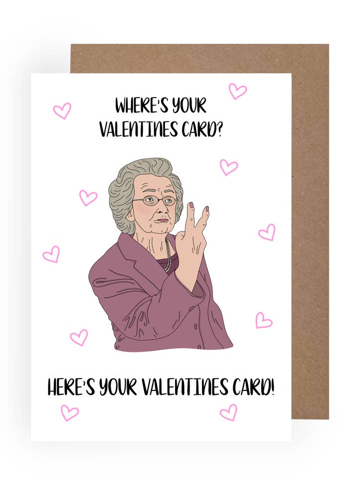 Gavin and Stacey Valentine's Day Card - Doris for wholesale by Made By Maddocks