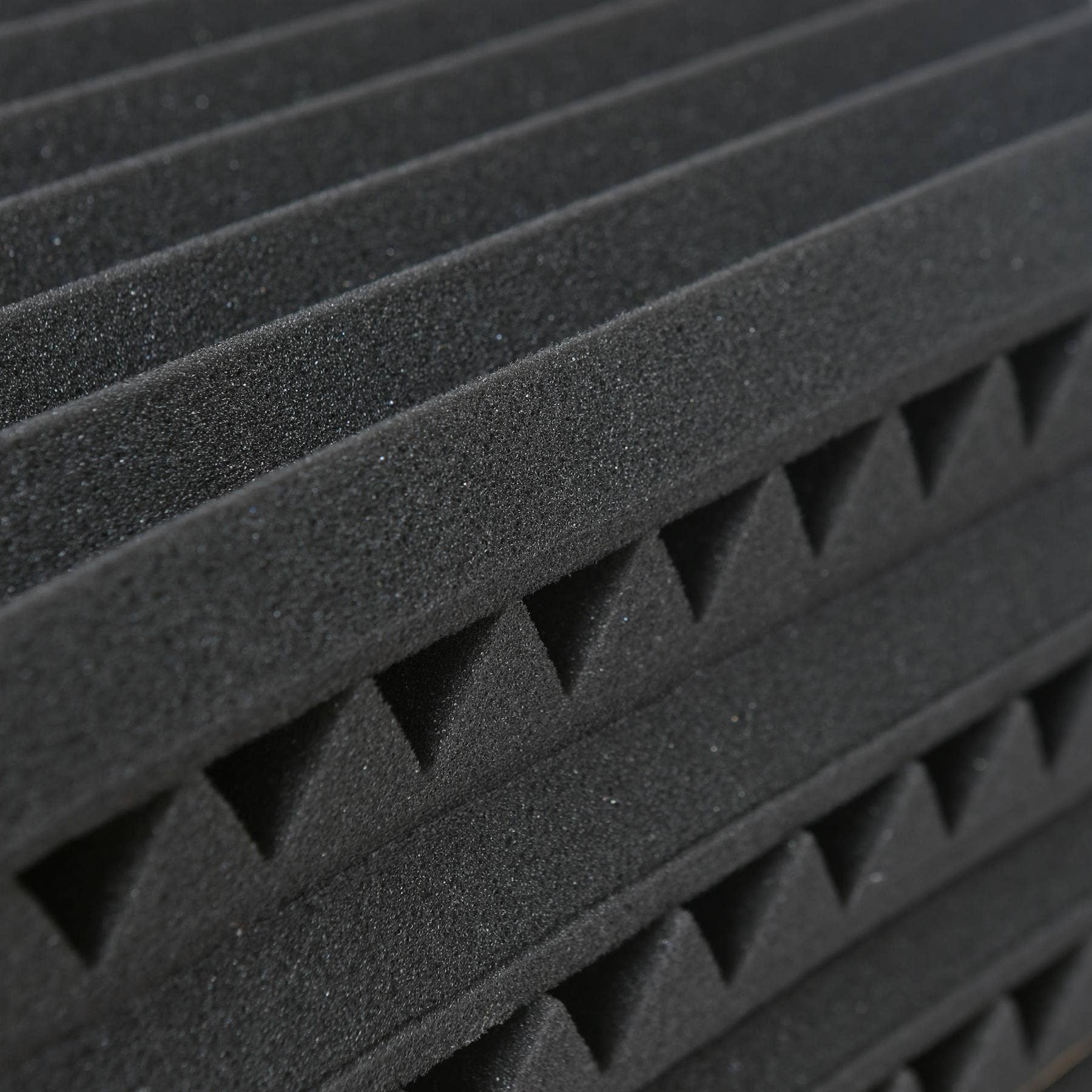 Rinkit Ltd - Wholesale Wall Accent - Square Foam Acoustic Panels - 2.5 x 30 x 30cm - Black - Pack of 125