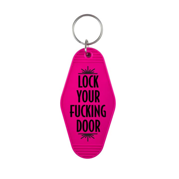 Pretty Rude Things - Wholesale Keychain - Unisex - Lock Your Fucking Door Motel Keychain, True Crime Fan Gift5