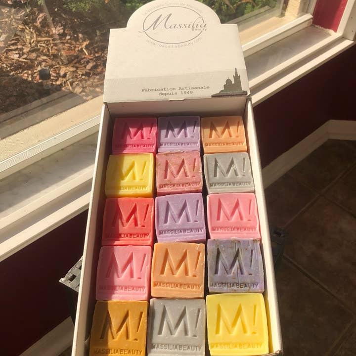 La Belle France - Wholesale Bar Soap - Marseille Cube Soaps Assorted Scents Natural and Pretty 150g0