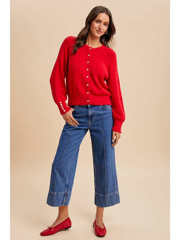 In Loom - Wholesale Cardigan - Dames - GEBREIDE VEST MET VAGE RIBBELSTRUCTUUR17