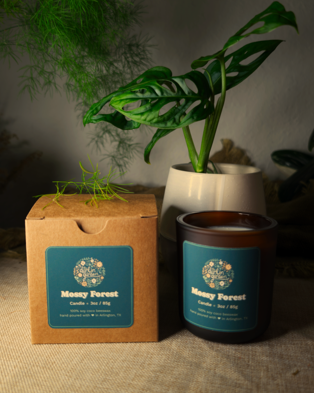 The Darlin' Garden - Wholesale Jar/Filled Candle - Mossy Forest Wood Wick Candle3